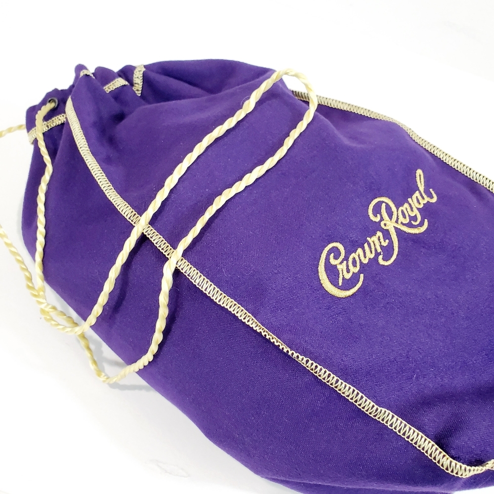 Crown Royal Purple Drawstring Bag Storage or Gift